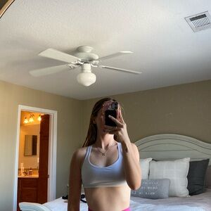 Size 6 White Lululemon Free to Be Bra